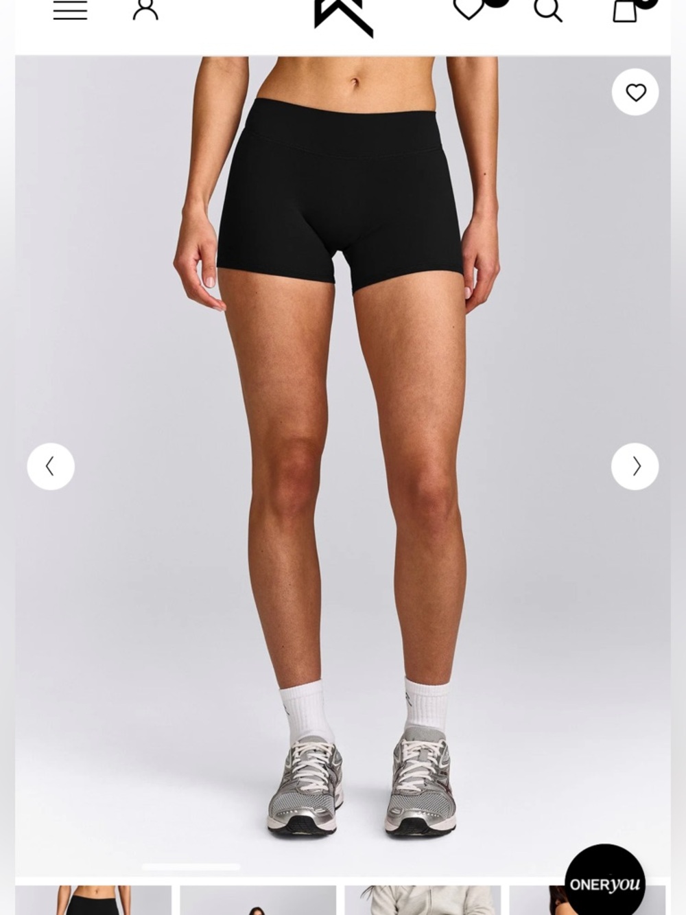 Oner Active Black SOFTMOTION™ MID RISE MICRO SHORTS 4"